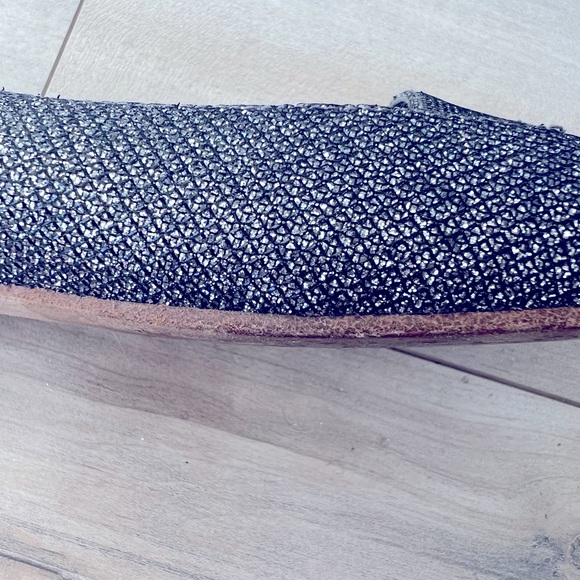 STUART WEITZMAN - fabric grey silver pointy flat ballet shoes  size 9.5 - Picture 15 of 15